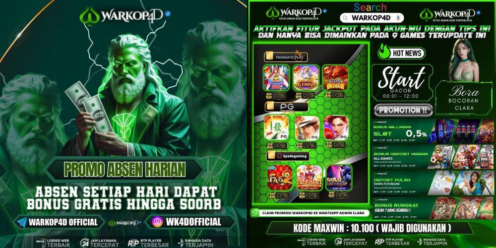PROMO ABSEN HARIAN & INFO BOCORAN TERUPDATE WARKOP4D